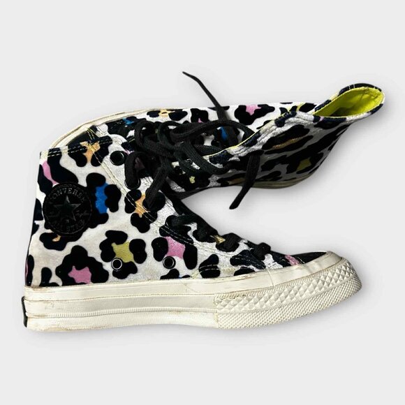 Converse Chuck Taylor All Star Velvet Leopard Print High Tops – Women’s 5.5 / 36 - Picture 1 of 7